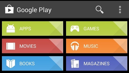 Google Play Store 4.2.3 - Interface