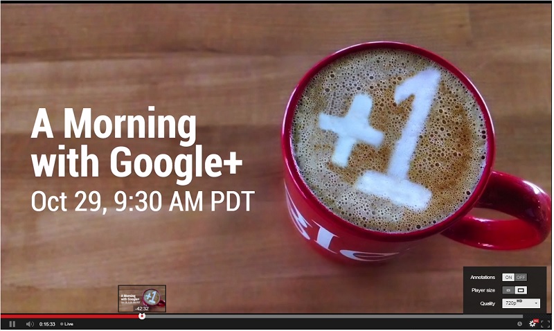A Morining with Google Plus