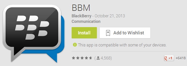 BBM for Android on Google Play