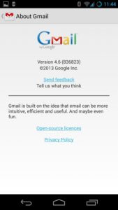 Gmail 4.6 - Version