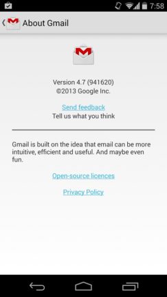 Gmail 4.7 - About Gmail