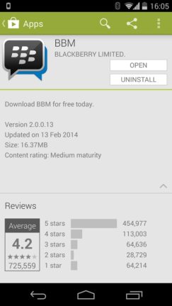 BBM 2.0.0.13 - Android App Details