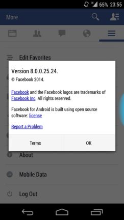 Facebook 8.0.0.25.24 - App Version