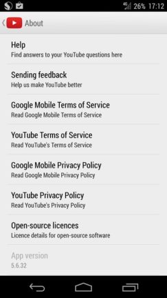 YouTube 5.6.32 for Android - Version