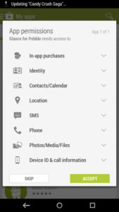 Play Store 4.8.19 - App Permissions