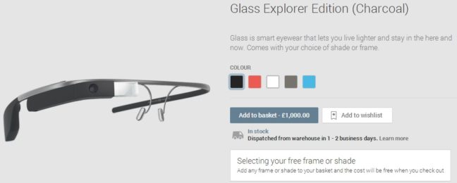 Google Glass Explorer Edition available in UK