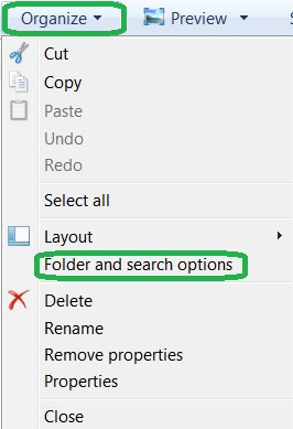 Finding folder options from a Folder