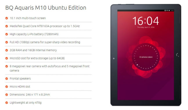 BQ Aquaris M10 Ubuntu Edition