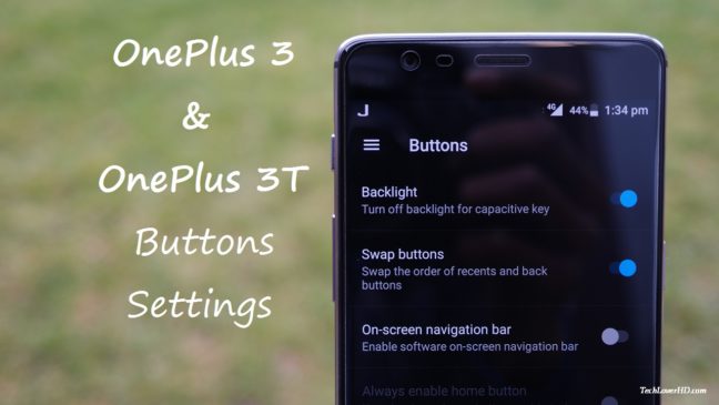 OnePlus 3 and OnePlus 3T Button Settings